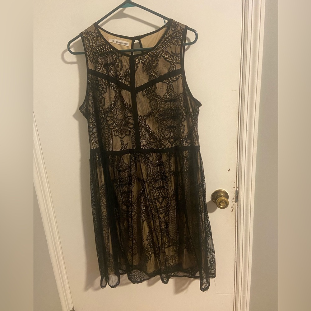 Maurices Black Lace Overlay Dress
